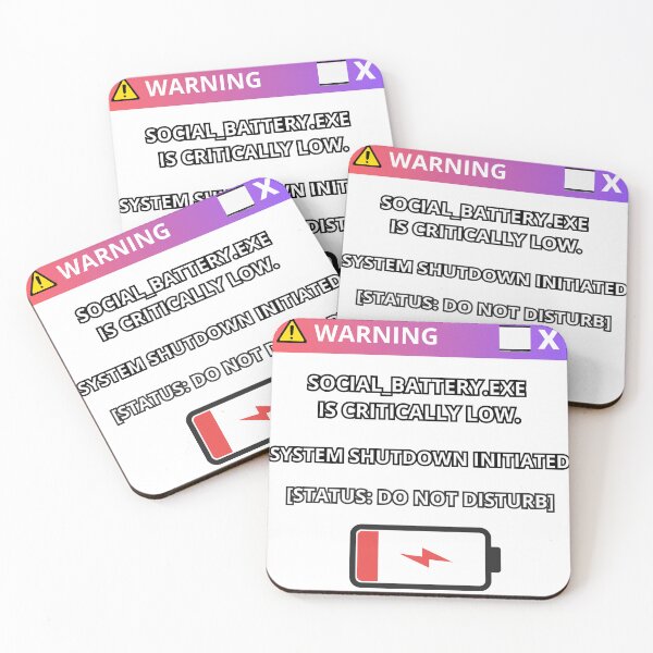 Item preview, Critical Error: Social Battery Low - Pixel Art Meme designed and sold by AMBAYK.