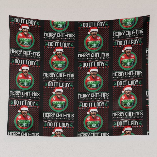 Item preview, I Do It Lady Merry Chit-mas Ugly Xmas Sweater Meme designed and sold by pansak.