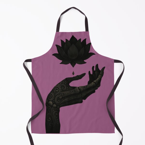 Item preview, Skeleton Lotus Hand | Dark Gothic Floral | Baroque Tattoo Illustration designed and sold by Mouraludia.