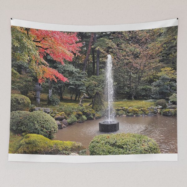 Item preview, Fountain in Japanese garden designed and sold by Alla Gill.