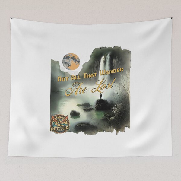 Item preview, travel and adventure design. Not all the wander are lost. designed and sold by Wicked Wolf Poker.
