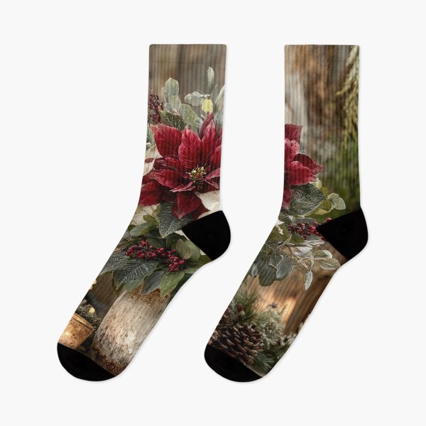 Item preview, Fireside Blooms: A Yuletide Still Life designed and sold by bloorose.