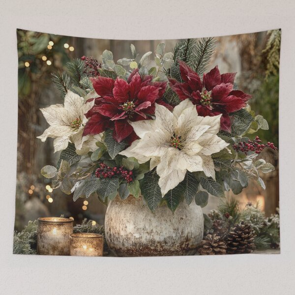 Item preview, Fireside Blooms: A Yuletide Still Life designed and sold by bloorose.