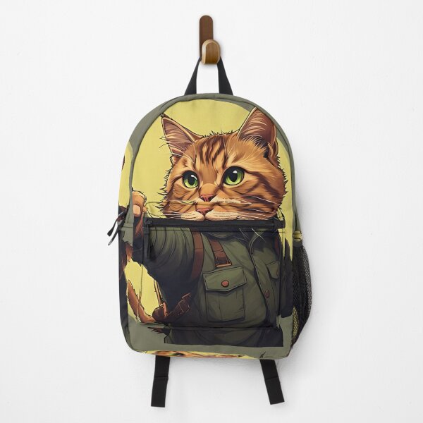 Item preview, A cartoonish cat, dressed in a green military jacket, points a handgun designed and sold by Innercosmic.