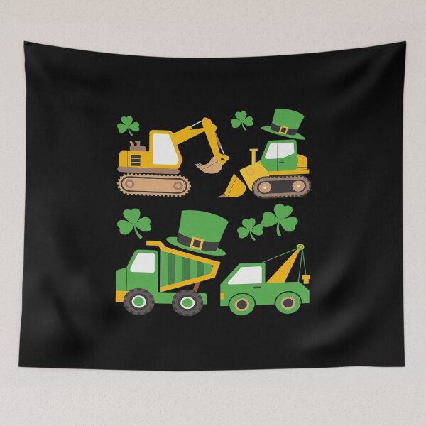 Item preview, Irish Construction Truck Crane Toddler Boys St Patricks Day designed and sold by SIGORDESIGN.