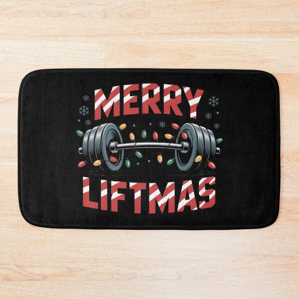 Item preview, Merry Liftmas – Christmas Barbell Fitness Design designed and sold by SoftStyleStudio ⭐⭐⭐.