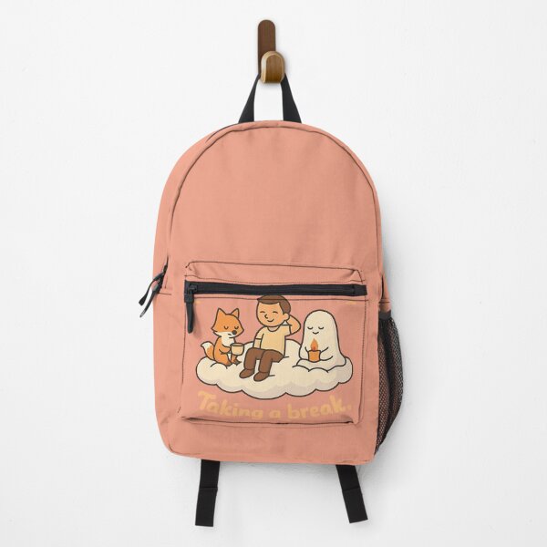 Item preview, Taking a Break · Cozy Fox, Ghost and Human on a Cloud designed and sold by Still Breathing Studio.
