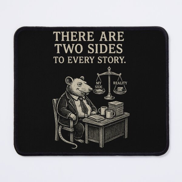 Item preview, Two Sides to Every Story | Satire Rat Lawyer | Dark Humor Courtroom Shirt designed and sold by Mouraludia.