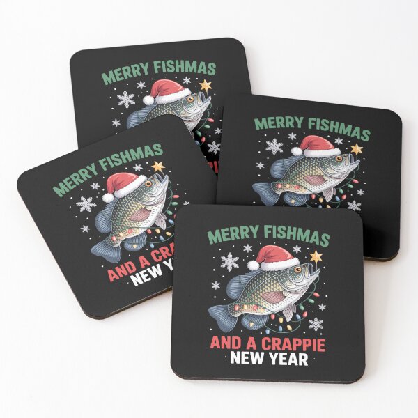 Item preview, Merry Fishmas And A Crappie New Year Fishing Funny Xmas designed and sold by CruelShadesSt.