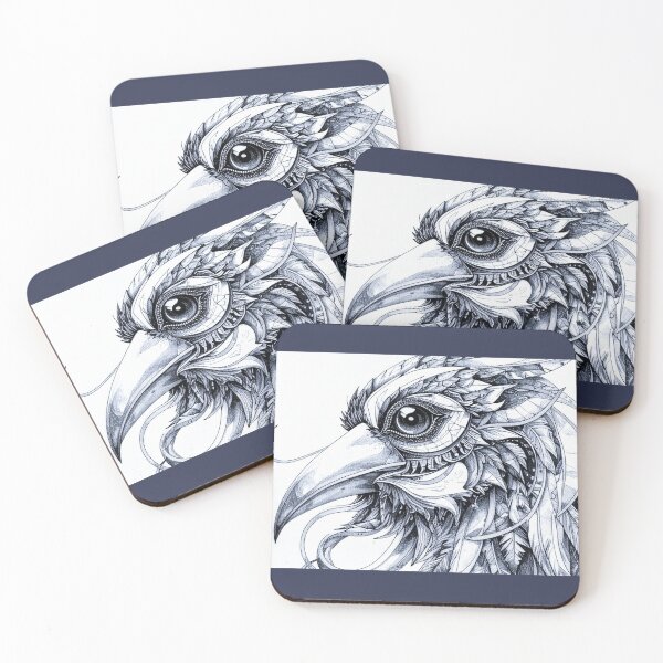 Item preview, Mechanical Bird Line Art – Intricate Feather Illustration designed and sold by NizuCaCi.