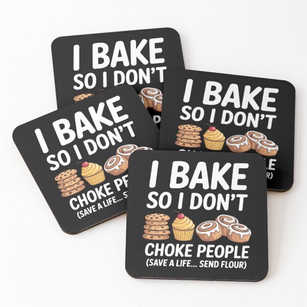 Item preview, I Bake So I Don't Choke People - Funny Baker Pastry Baking designed and sold by CruelShadesSt.