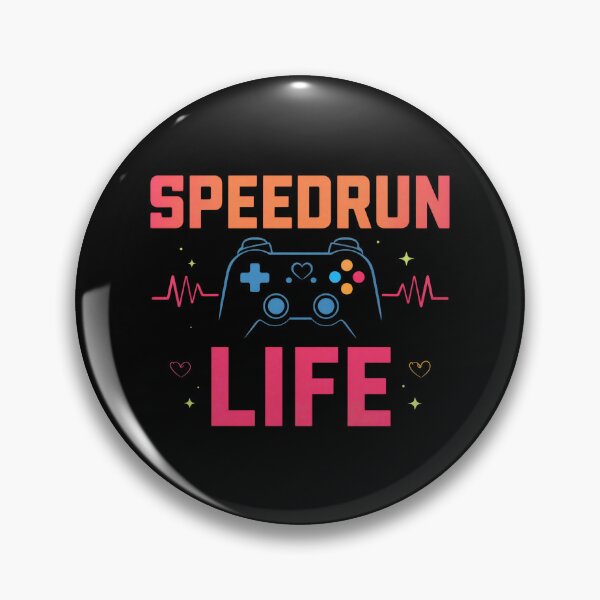 Item preview, Speedrun Life Neon Gamer Controller Art designed and sold by PHRASEandSTYLE.