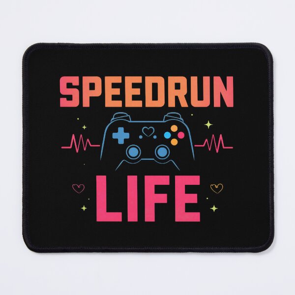 Item preview, Speedrun Life Neon Gamer Controller Art designed and sold by PHRASEandSTYLE.