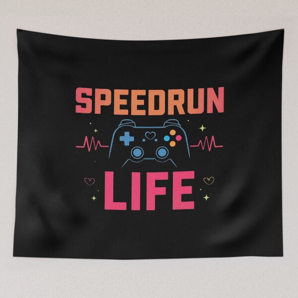 Item preview, Speedrun Life Neon Gamer Controller Art designed and sold by PHRASEandSTYLE.