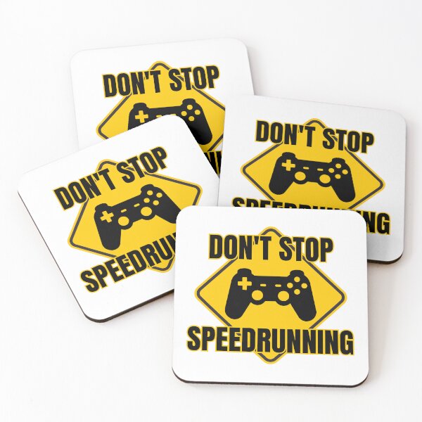 Item preview, Don’t Stop Speedrunning Caution Sign Gamer Design designed and sold by PHRASEandSTYLE.