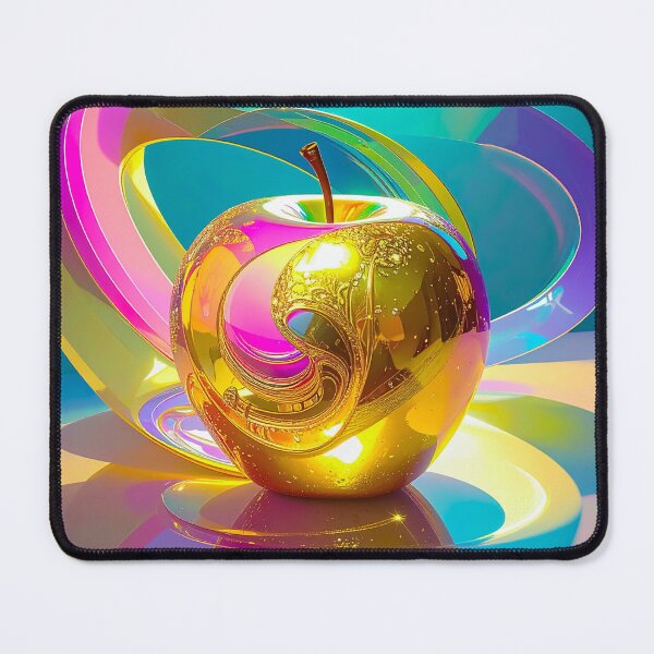 Item preview, Golden Apple Prism – Luminous Glass Sculpture designed and sold by NizuCaCi.