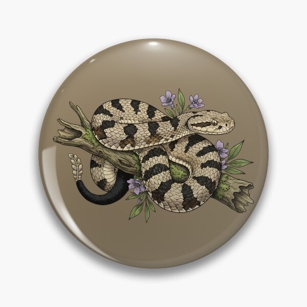 Item preview, Timber Rattlesnake With Woodland Blooms designed and sold by BirdsnStuff.