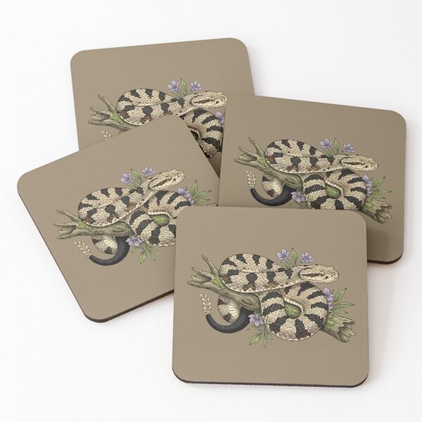 Item preview, Timber Rattlesnake With Woodland Blooms designed and sold by BirdsnStuff.