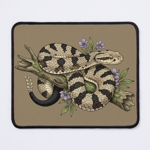 Item preview, Timber Rattlesnake With Woodland Blooms designed and sold by BirdsnStuff.