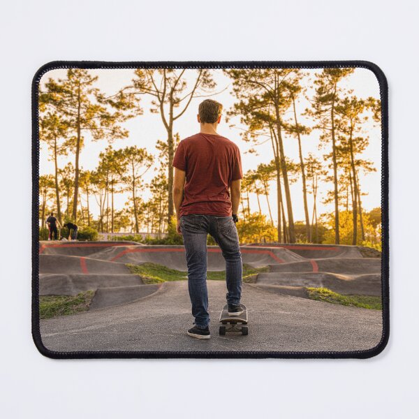 Item preview, Skateboarder practice on a pump track park designed and sold by homydesign.
