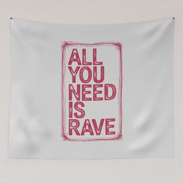 Item preview, ALL YOU NEED IS RAVE – Distressed Retro Raver T-Shirt for EDM Lovers designed and sold by paulo silveira.