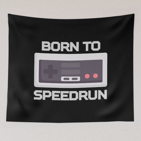 Item preview, Born To Speedrun Retro NES Controller Design designed and sold by PHRASEandSTYLE.