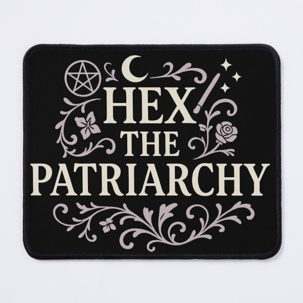 Item preview, Hex the Patriarchy Shirt | Witchy Feminist Gothic Aesthetic | Moon Pentacle Spell Design designed and sold by Mouraludia.