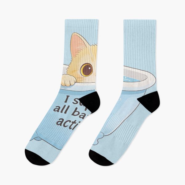 Item preview, cat bathroom Funny Bathtub Cat Shirt – Curious Cat Watching – Cute Bathroom Humor designed and sold by Uglyandcute.