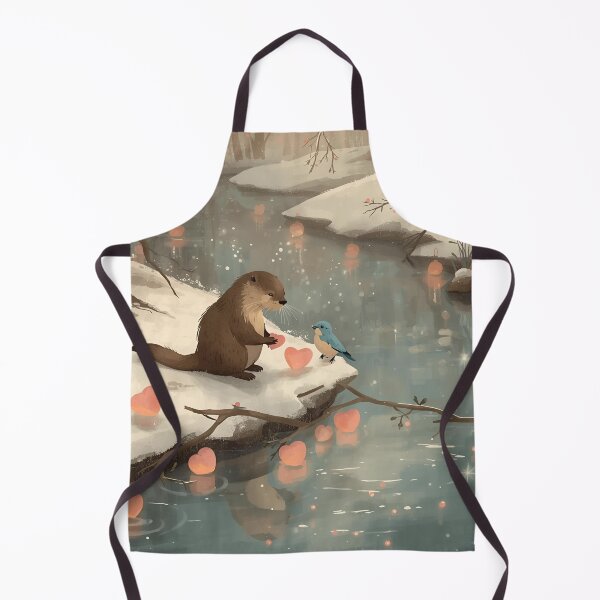 Item preview, Valentine’s Woodland Otter & Bluebird • Whimsical Heart Lantern Float Prep designed and sold by WildlifeWhimsy.