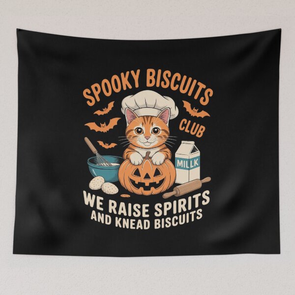 Item preview, Halloween Cute Cat Baking Spooky Biscuits Club Kitty designed and sold by ShelFisher.