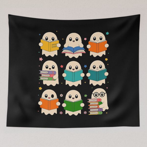 Item preview, Halloween Cute Ghost Groovy Teacher Book Reading designed and sold by ShelFisher.