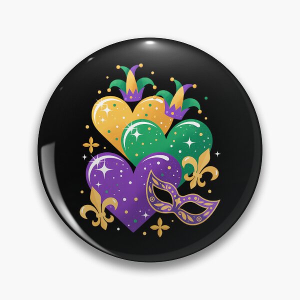 Item preview, Mardi Gras Cute Hearts designed and sold by CruelShadesSt.