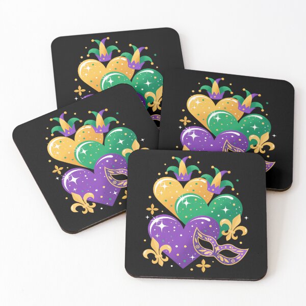 Item preview, Mardi Gras Cute Hearts designed and sold by CruelShadesSt.