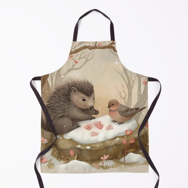 Item preview, Valentine’s Woodland Porcupine & Dove • Whimsical Heart Crystal Prep Art designed and sold by WildlifeWhimsy.