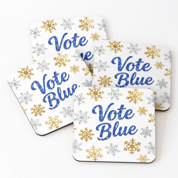 Item preview, Vote Blue - Sparkle Glitter Design, Democrat Campaign Sticker, Holiday Shirt designed and sold by LaVacheDesign.