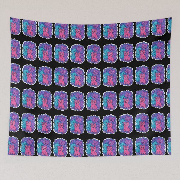 Item preview, Cute Psychedelic Cat Art Sticker | Cosmic Kitty Illustration designed and sold by Cloud9 Stickers.