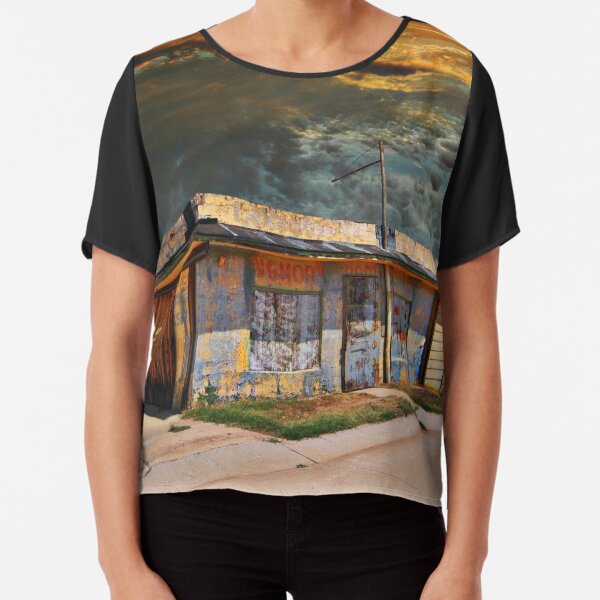 Jackson Mississippi Sky looms over McLean Texas Chiffon Top