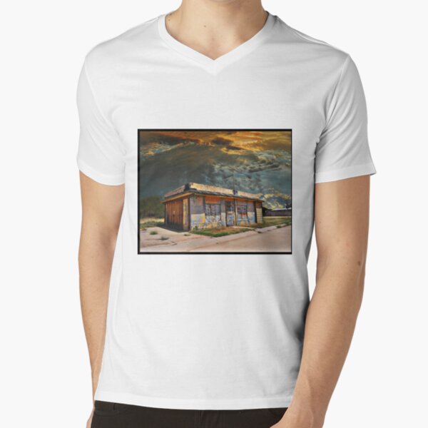 Jackson Mississippi Sky looms over McLean Texas V-Neck T-Shirt