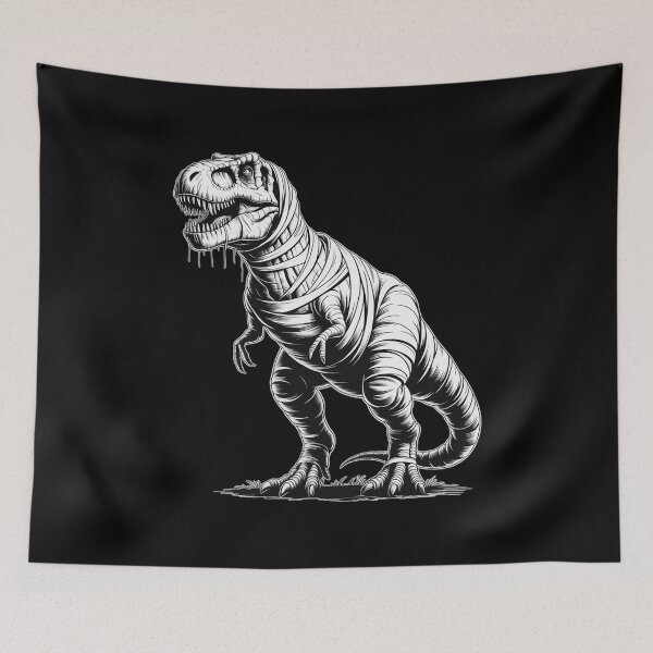 Item preview, Halloween Dinosaur Mummy Drawing Tyrannoraurus Halloween designed and sold by ShelFisher.