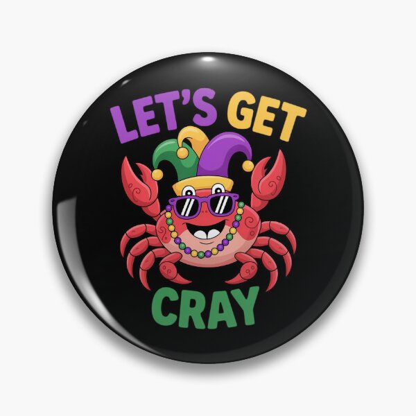 Item preview, Let's Get Cray Mardi Gras Funny Crawfish Boil designed and sold by CruelShadesSt.