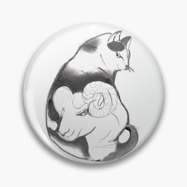 Item preview, Sumi-e Felino – A Cabra Interior designed and sold by ReginaLumiArt.
