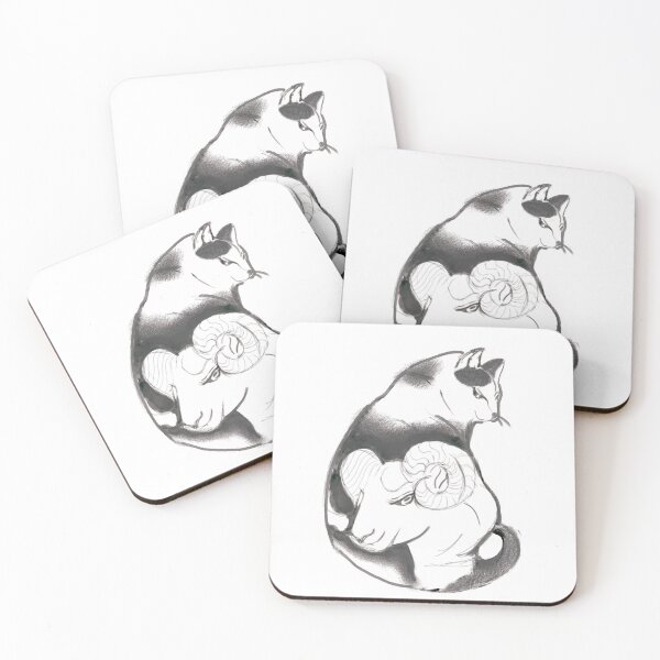 Item preview, Sumi-e Felino – A Cabra Interior designed and sold by ReginaLumiArt.