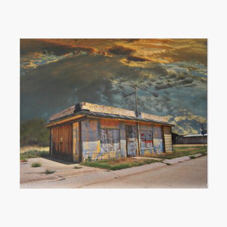 Jackson Mississippi Sky looms over McLean Texas Art Board Print