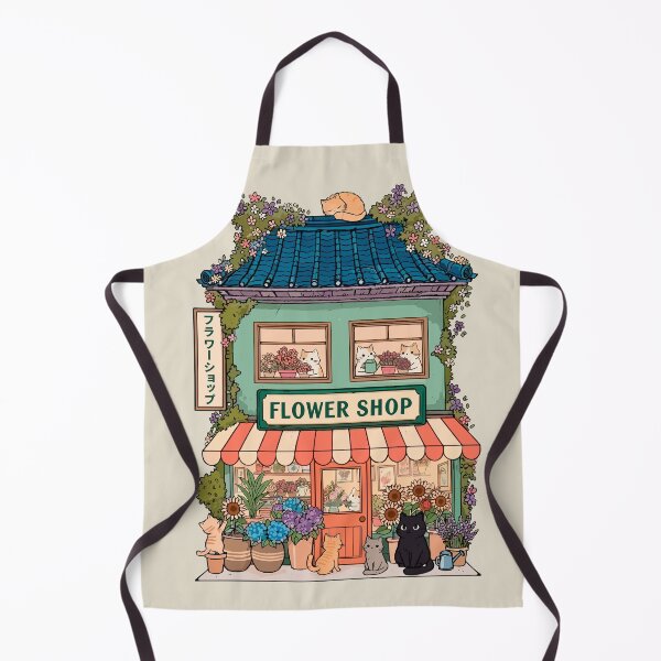 Item preview, Adorable Cats, Japanese Style, Flower Shop designed and sold by OrenjiArtShop.