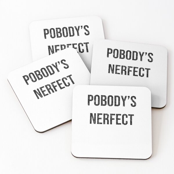 Item preview, Funny Nerdy Pobody's Nerfect Black Text designed and sold by MathWare MathClips.