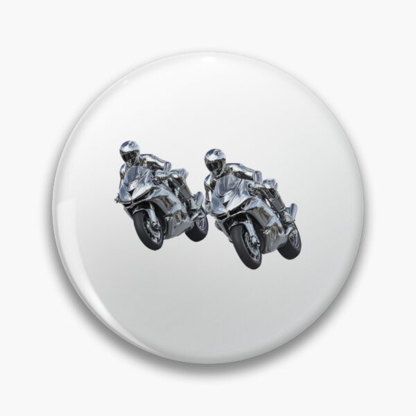 Item preview, Two motorbike riders turning in a race curve_15_Metallic paint designed and sold by Aariq.