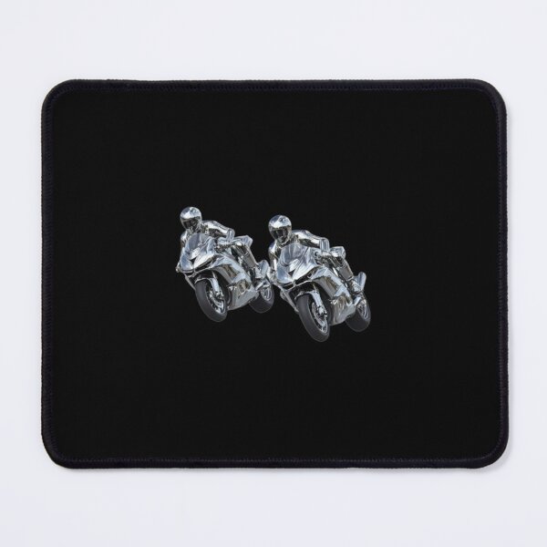 Item preview, Two motorbike riders turning in a race curve_15_Metallic paint designed and sold by Aariq.