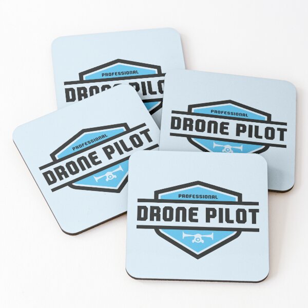 Item preview, Professional Drone Pilot Modern Black and Blue Badge designed and sold by KiwiRider.