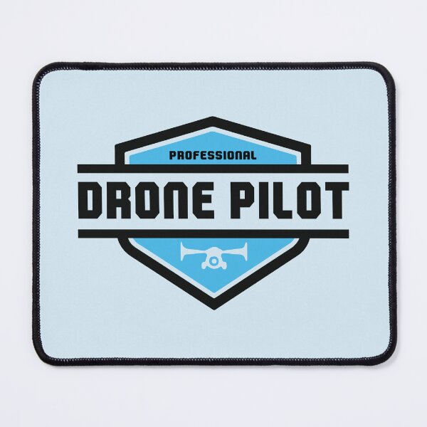 Item preview, Professional Drone Pilot Modern Black and Blue Badge designed and sold by KiwiRider.