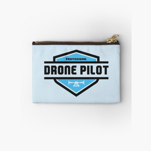 Item preview, Professional Drone Pilot Modern Black and Blue Badge designed and sold by KiwiRider.